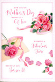 This Mother's Day card feels like a soft, floral whisper of gratitude, the kind of design you might pair with a bouquet delivered to a family home off Railton Road or a flat overlooking Brockwell Park in Herne Hill. Across a clean, creamy white background, clusters of pink roses are arranged with a naturally romantic touch, blending shades from pale blush to deeper, more saturated rose-pink. Each bloom is meticulously detailed: petals are gently curled at the edges, layered to create a sense of velvety depth, as though the flowers had just been gathered from a local garden after light spring rain. Some petals have drifted away from their flowers and now lie scattered across the card, creating a poetic sense of time passing and memories softly unfolding. A delicate ribbon snakes through the main bouquet, its pastel tone coordinating perfectly with the roses, adding a hint of movement and the finishing touch of an experienced florist. Hand-lettered script floats around the arrangement, offering a loving Mother's Day message in sweeping, fluid lines that mirror the curve of each petal. The illumination is even and gentle, casting a warm glow over the entire design, much like morning light slipping into a Herne Hill kitchen. The overall mood is intimate and affectionate, inviting the viewer to imagine this card propped beside a vase of fresh roses or placed on a bedside table, a quiet but heartfelt reminder of appreciation and love for a mother or mother figure in this close-knit London neighbourhood.
